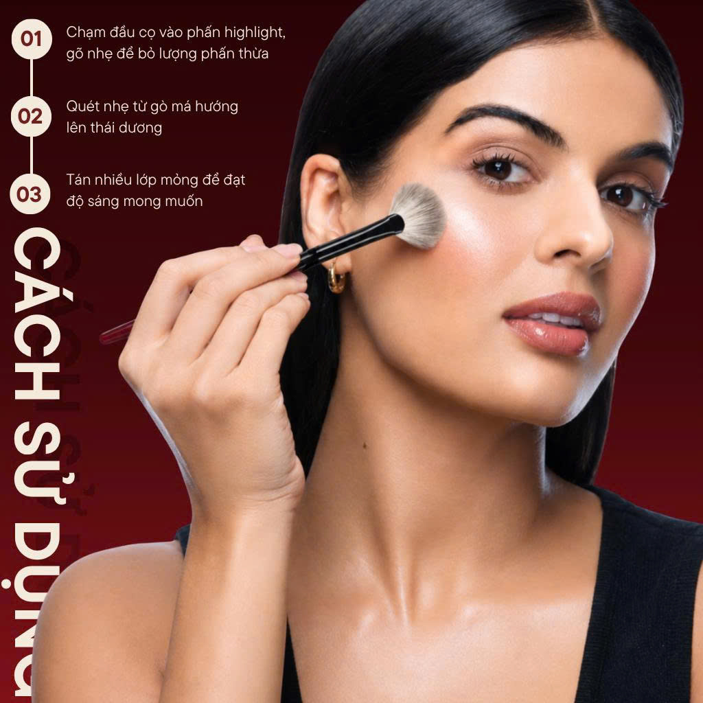 Cọ Highlight Đánh Setting Dạng Oval Bh Cosmetics Small Fan BH021